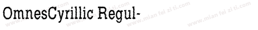 OmnesCyrillic Regul字体转换